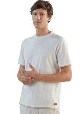 IZAC - ΑΝΔΡΙΚΟ T-SHIRT IZAC GREESE ΕΚΡΟΥ
