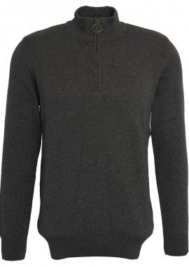 BARBOUR - ΑΝΔΡΙΚΟ ΠΛΕΚΤΟ PIMA COTTON HALF ZIP ΑΝΘΡΑΚΙ