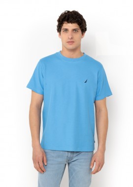 NAUTICA - ΑΝΔΡΙΚΟ T-SHIRT NAUTICA ΚΟΝΤΟΜΑΝΙΚΟ ΓΑΛΑΖΙΟ