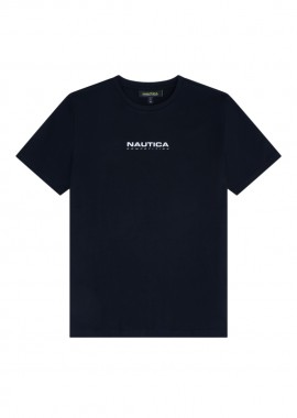 NAUTICA - ΑΝΔΡΙΚΟ T-SHIRT NAUTICA ΚΟΝΤΟΜΑΝΙΚΟ ΜΑΥΡΟ