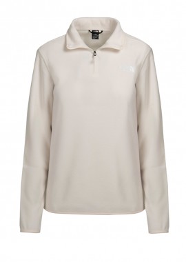 NORTH FACE - ΓΥΝΑΙΚΕΙΟ ΦΟΥΤΕΡ FLEECE THE NORTH FACE GLACIER 1/4 ZIP ΚΑΝΟΝΙΚΗ ΓΡΑΜΜΗ ΕΚΡΟΥ
