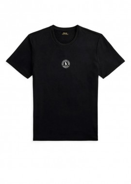 POLO RALPH LAUREN - ΑΝΔΡΙΚΟ T-SHIRT CREW NECK POLO RALPH LAUREN ΚΟΝΤΟΜΑΝΙΚΟ ΚΑΝΟΝΙΚΗ ΓΡΑΜΜΗ ΜΑΥΡΟ