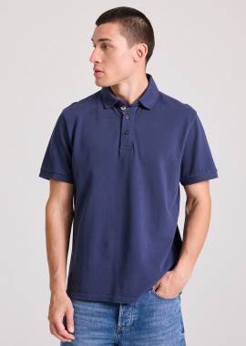 FUNKY BUDDHA - Polo μπλούζα με branded τύπωμα στην εσωτερική πατιλέτα
