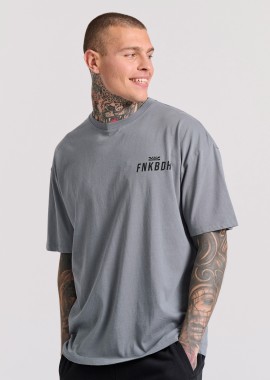 FUNKY BUDDHA - Oversized t-shirt με text artwork τύπωμα στην πλάτη