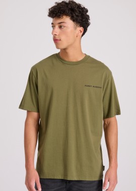 FUNKY BUDDHA - Relaxed fit t-shirt με embossed τύπωμα στην πλάτη