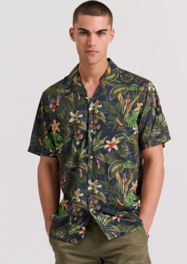 FUNKY BUDDHA - Relaxed fit resort πουκάμισο με all over τύπωμα