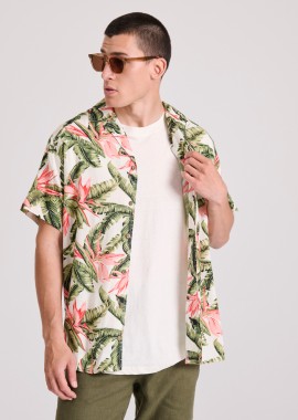 FUNKY BUDDHA - Relaxed fit resort πουκάμισο με φλοράλ τύπωμα