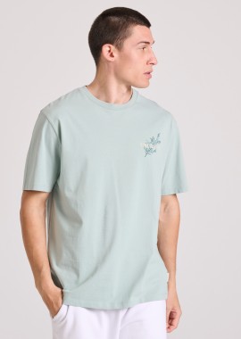 FUNKY BUDDHA - Relaxed fit t-shirt με text artwork από οργανικό βαμβάκι