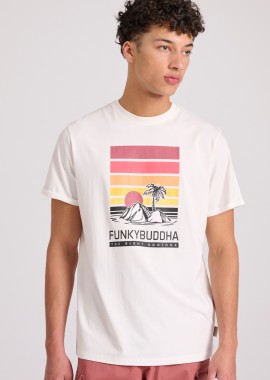 FUNKY BUDDHA - T-shirt με photographic τύπωμα από οργανικό βαμβάκι