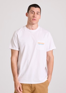 FUNKY BUDDHA - T-shirt με tropical τύπωμα από οργανικό βαμβάκι