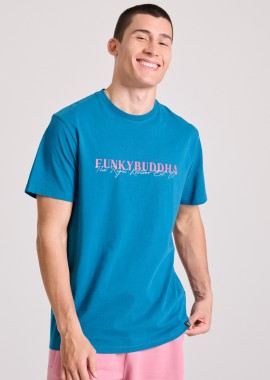 FUNKY BUDDHA - T-shirt με branded τύπωμα από οργανικό βαμβάκι