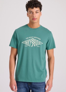 FUNKY BUDDHA - T-shirt με branded text artwork τύπωμα