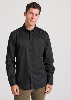 FUNKY BUDDHA - Ανδρικό garment dyed twill πουκάμισο