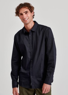 FUNKY BUDDHA - Ανδρικό garment dyed twill πουκάμισο