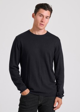 FUNKY BUDDHA - Casual πλεκτή μπλούζα με μίξη από μαλλί και κασμίρ