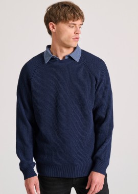 FUNKY BUDDHA - Ανδρική relaxed fit chenille μπλούζα
