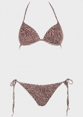 gsecret - Set bikini τριγωνάκι push up all print .Καλύπτει B Cup. ELEPHANT