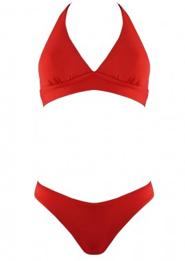 gsecret - Set μαγιό τρίγωνο αποσπώμενη ενίσχυση bikini brazil. Καλύπτει B cup ΚΟΚΚΙΝΟ