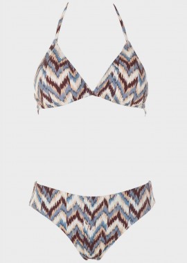 gsecret - Bikini τριγωνάκι all print slip κανονική γραμμή. Kαλύπτει Β Cup. ΓΚΡΙ