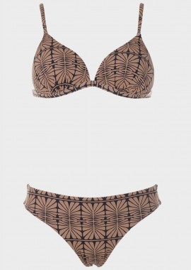 gsecret - Σετ bikini push up με σχέδια. Καλύπτει B Cup SAND