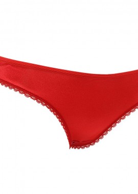 gsecret - Bikini σατέν στρας φιόγκος. ΚΟΚΚΙΝΟ