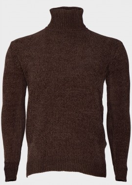 gsecret - Ανδρικό μονόχρωμο senil ζιβάγκο. Casual Style MARRON