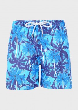gsecret - Ανδρικό μαγιό σόρτς all palm trees print ΜΠΛΕ