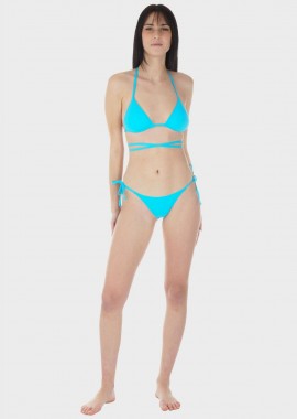 gsecret - Γυναικείο σετ μαγιό bikini τριγωνάκι μονόχρωμο αποσπώμενη επένδυση slip brazil.Καλύπτει B CUP ΣΙΕΛ