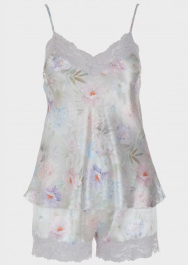 gsecret - Γυναικείο σατέν baby doll all print floral FLORAL
