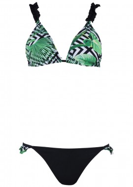 gsecret - Γυναικείο σέτ μπικίνι ελαφριά ενίσχυση bikini-brazillian. Καλύπττει B cup ΜΑΥΡΟ