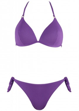 gsecret - Σέτ μαγιό τρίγωνο σταθερή ενίσχυση bikini δετό παρτό. Καλύπτει B & C Cup. ΜΩΒ