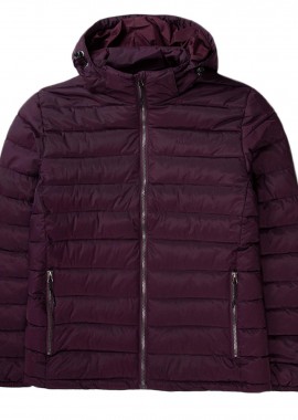 BASEHIT - FAKE DOWN QUILTED JACKET ΚΟΚΚΙΝΟ