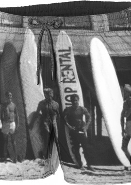 O'NEILL - PM MID VERT PHOTO ART SHORTS ΜΑΥΡΟ