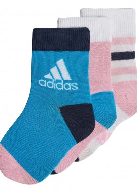 ADIDAS PERFORMANCE - LITTLE KIDS` ANKLE SOCKS (3 PAIRS) ΠΟΛΥΧΡΩΜΟ