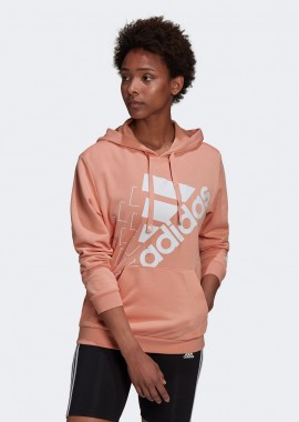 ADIDAS PERFORMANCE - BRAND LOVE SLANTED LOGO RELAXED HOODIE ΡΟΖ