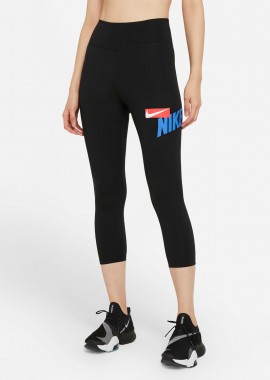NIKE - NIKE ONE CROPPED GRAPHIC TIGHTS ΜΑΥΡΟ