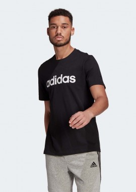 ADIDAS PERFORMANCE - ESSENTIALS EMBROIDERED LINEAR LOGO T-SHIRT ΜΑΥΡΟ