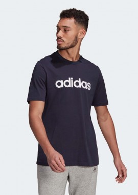 ADIDAS PERFORMANCE - ESSENTIALS EMBROIDERED LINEAR LOGO T-SHIRT ΜΠΛΕ