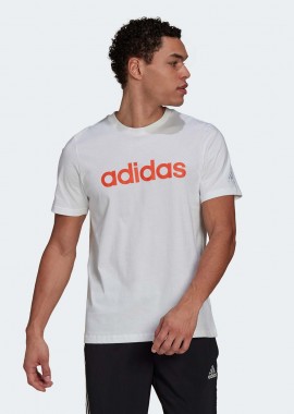 ADIDAS PERFORMANCE - ESSENTIALS EMBROIDERED LINEAR LOGO T-SHIRT ΑΣΠΡΟ