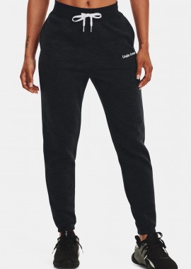 UNDER ARMOUR - UA ESSENTIAL FLEECE SCRIPT PANTS ΜΑΥΡΟ