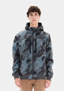 EMERSON - EMERSON MEN'S HOODED RAGLAN BOMBER JACKET ΧΑΚΙ