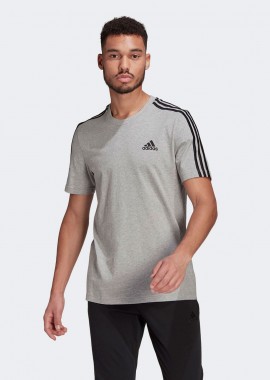 ADIDAS PERFORMANCE - ESSENTIALS 3-STRIPES T-SHIRT ΓΚΡΙ