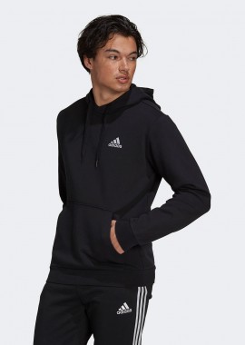 ADIDAS PERFORMANCE - ADIDAS ESSENTIALS FLEECE HOODIE ΜΑΥΡΟ