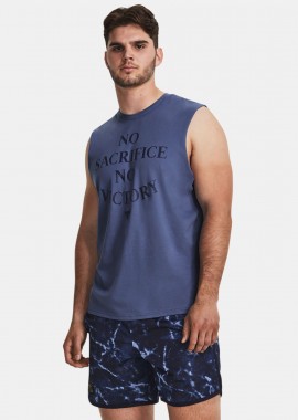 UNDER ARMOUR - UNDER ARMOUR PROJECT ROCK SHOW ME SWEAT TANK ΜΠΛΕ