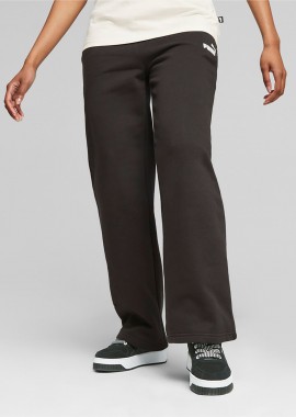 PUMA - PUMA ESSENTIALS+ STRAIGHT LEG SWEATPANTS ΜΑΥΡΟ