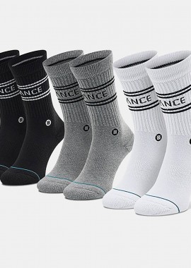 STANCE - STANCE BASIC 3-PACK CREW SOCKS ΠΟΛΥΧΡΩΜΟ
