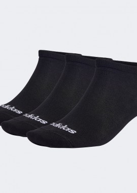 ADIDAS PERFORMANCE - ADIDAS THIN LINEAR LOW-CUT SOCKS 3 PAIRS ΜΑΥΡΟ