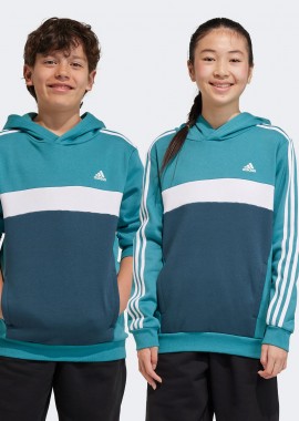ADIDAS PERFORMANCE - ADIDAS KIDS TIBERIO 3-STRIPES COLORBLOCK FLEECE HOODIE ΜΠΛΕ