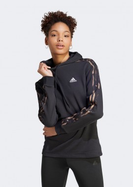 ADIDAS PERFORMANCE - ADIDAS VIBRANT PRINT 3-STRIPES HOODIE ΜΑΥΡΟ