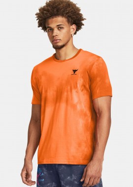 UNDER ARMOUR - UNDER ARMOUR PROJECT ROCK PAYOFF PRINTED GRAPHIC T-SHIRT ΠΟΡΤΟΚΑΛΙ